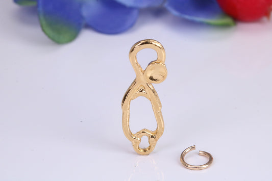 Stethoscope Charm, Traditional Charm, Made from Solid Cast Yellow Gold, British Hallmarked
