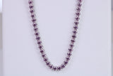 Pink Sapphire Coloured Cubic Zirconia set Necklace, made from solid Sterling Silver