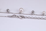 Pearl and Bead Necklace made from Sterling Silver