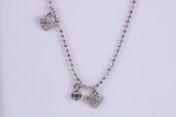 Diamond White Cubic Zirconia set Necklace, made from solid Sterling Silver