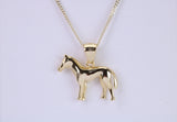 Horse Necklace, Made from solid Sterling Silver, 18ct Yellow Gold Plated