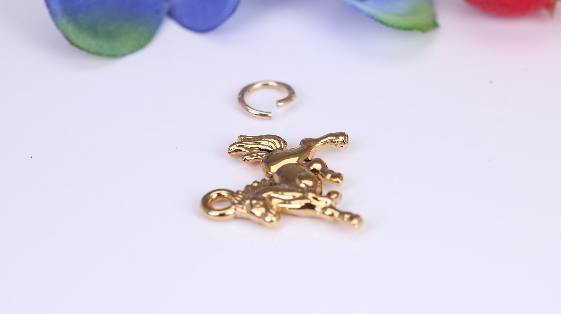 Horse Charm, Traditional Charm, Made from Solid Cast Yellow Gold, British Hallmarked