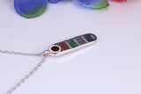 Rainbow Multi Coloured Cubic Zirconia set Necklace, made from solid Sterling Silver