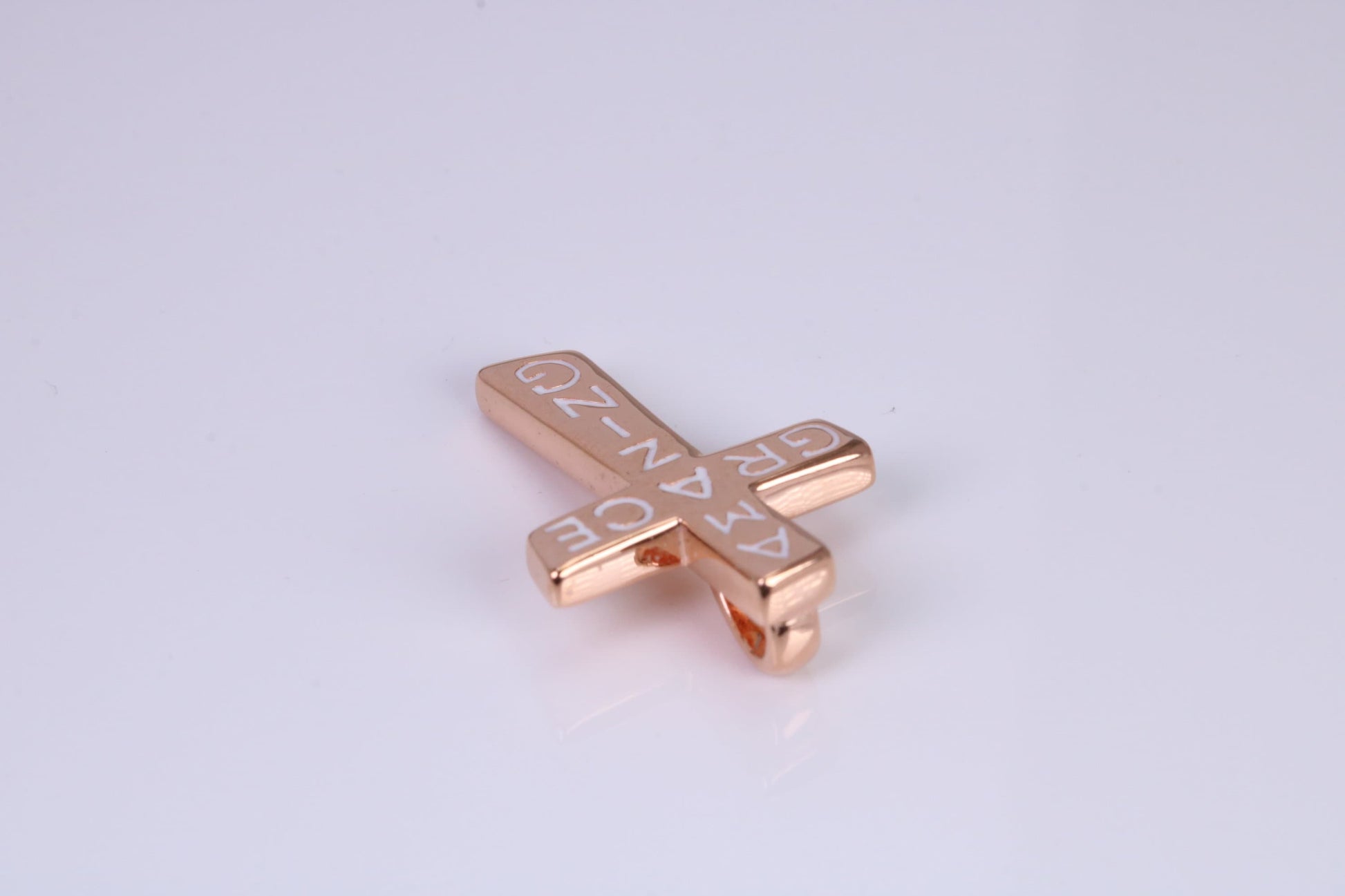 Amazing Grace Cross, Made from solid Sterling Silver, 18ct Rose Gold Plated