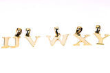 Name Initial Necklace, Made from Solid Yellow Gold with High Polished Finish and 18 inch Gold Chain