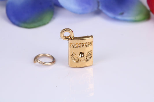 Passport Charm, Traditional Charm, Made From Solid Cast Yellow Gold with British Hallmark