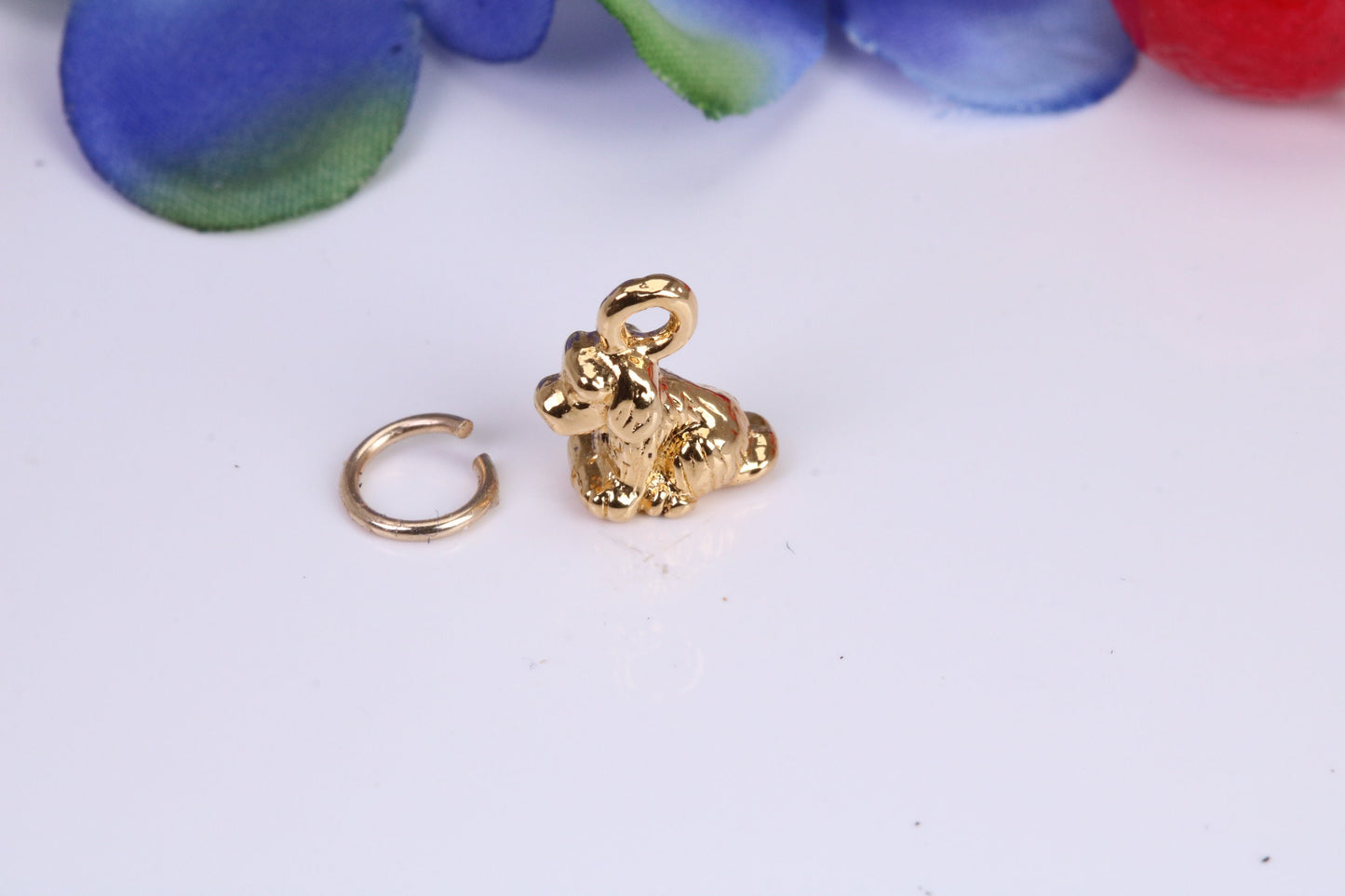 Dog Charm, Traditional Charm, Made from Solid Yellow Gold, British Hallmarked