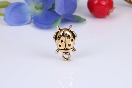 Beetle Charm, Traditional Charm, Made from Solid Cast Yellow Gold, British Hallmarked