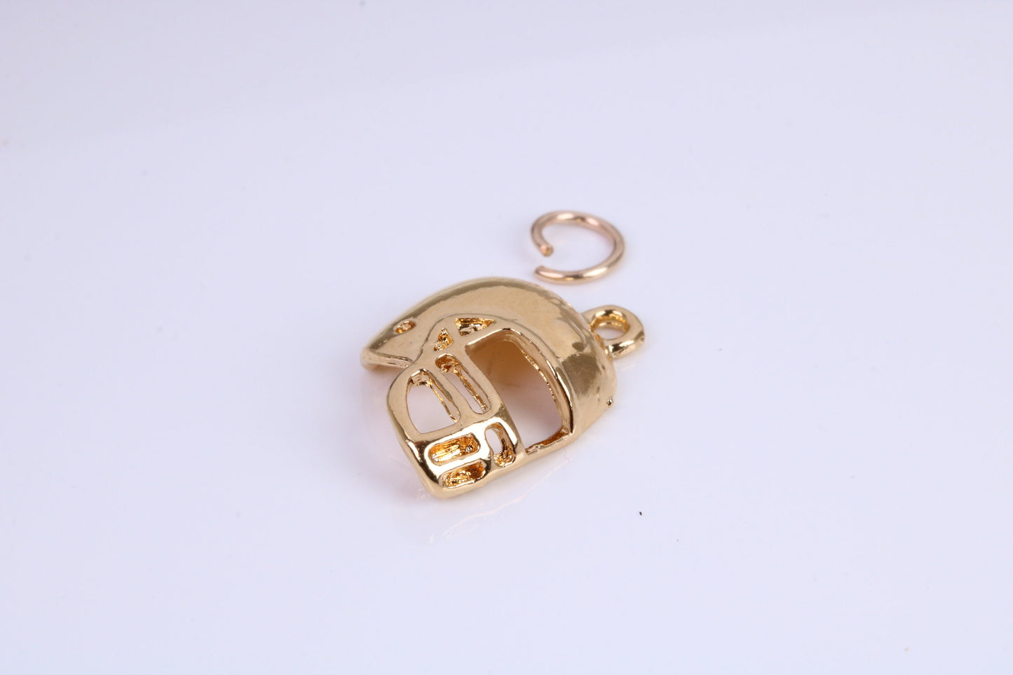 American Football Hat charm, Traditional Charm, Made from Solid Cast Yellow Gold, British Hallmarked