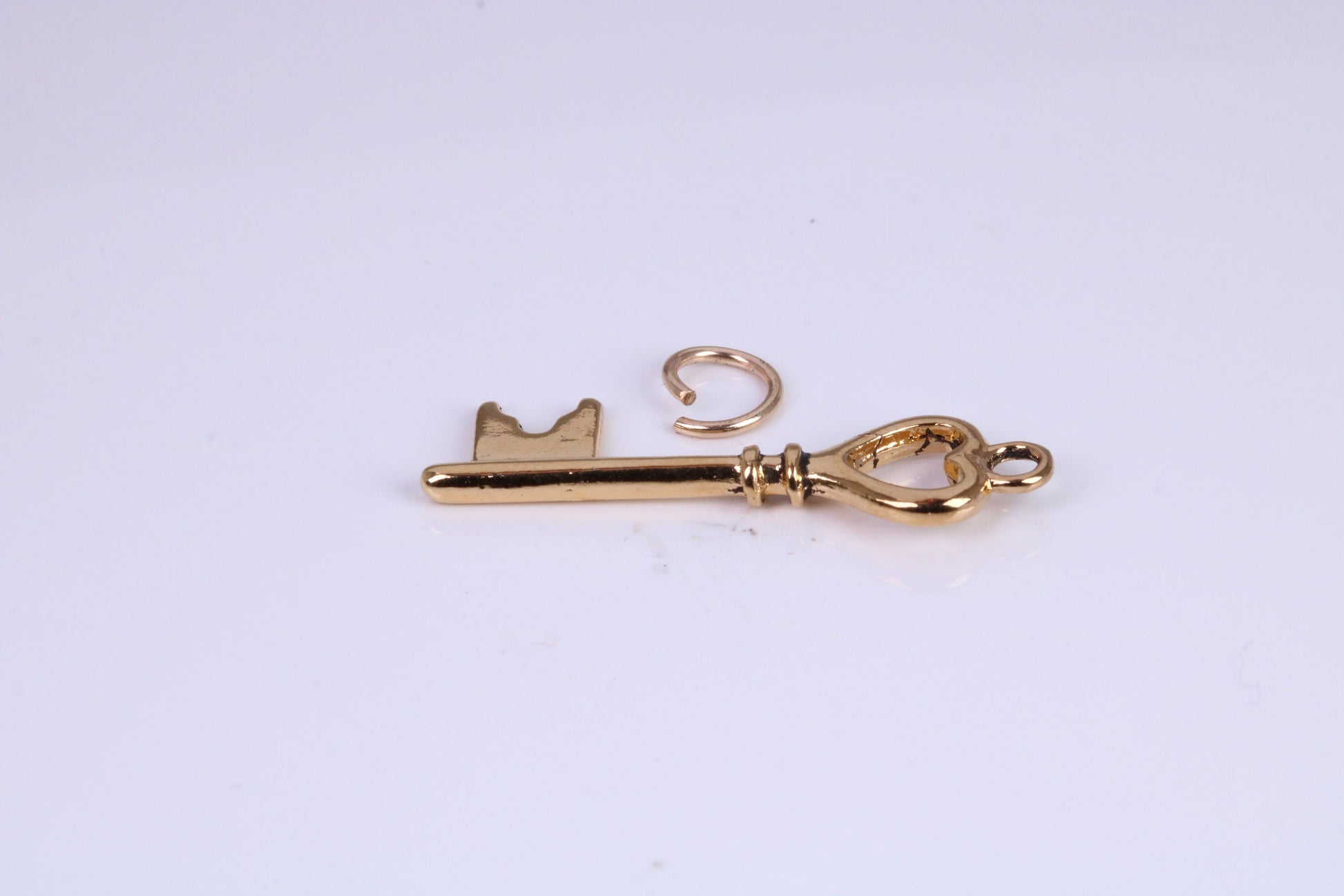 Key Charm, Traditional Charm, Made from Solid Cast Yellow Gold, British Hallmarked