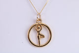Gymnast Necklace, Made from Solid Yellow Gold with High Polished Finish, British Hallmarked