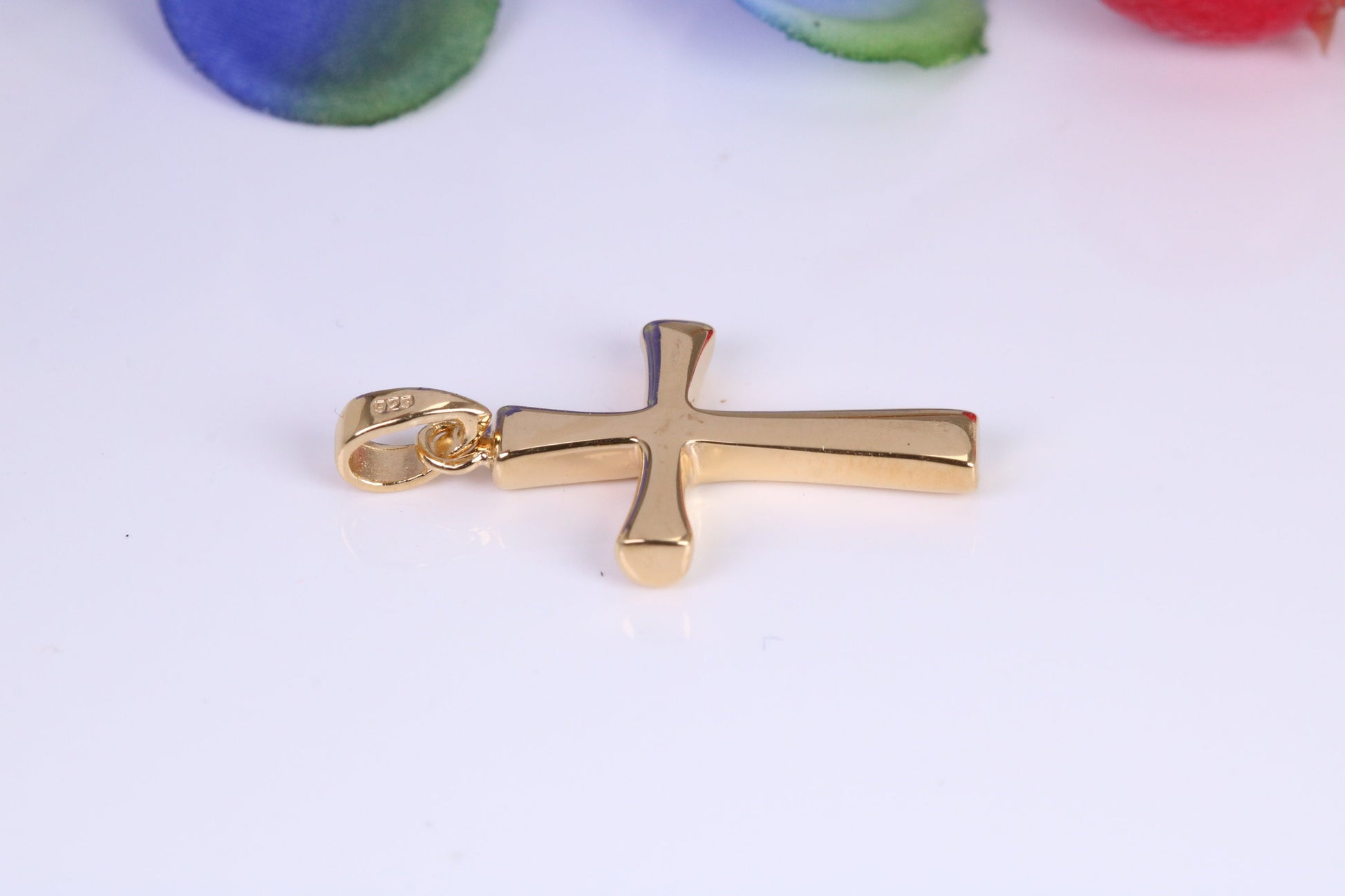 Cross, Made from solid Sterling Silver, 18ct Yellow Gold Plated