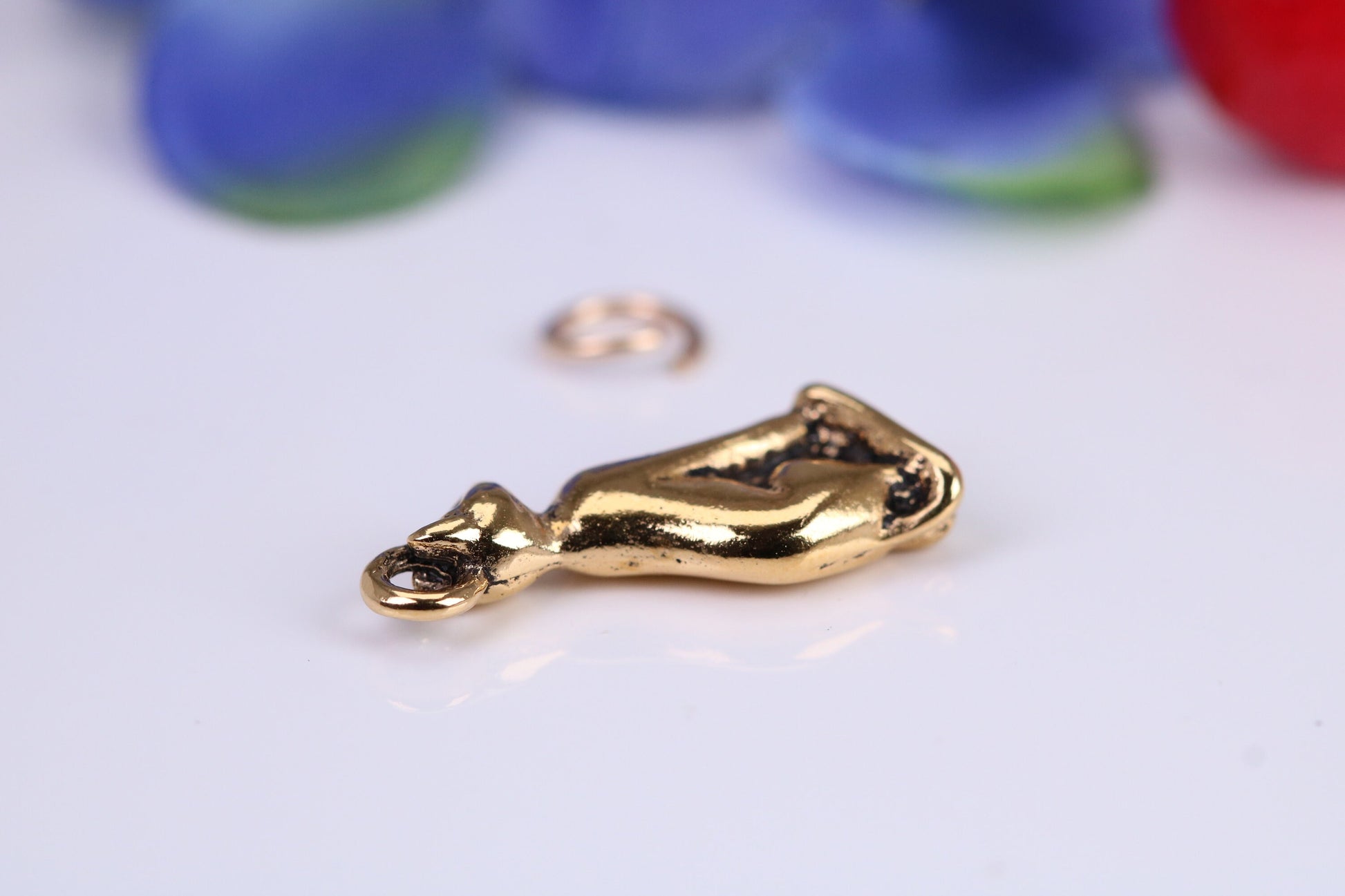 Egyptian Bastet Charm, Traditional Charm, Made from Solid Cast Yellow Gold, British Hallmarked