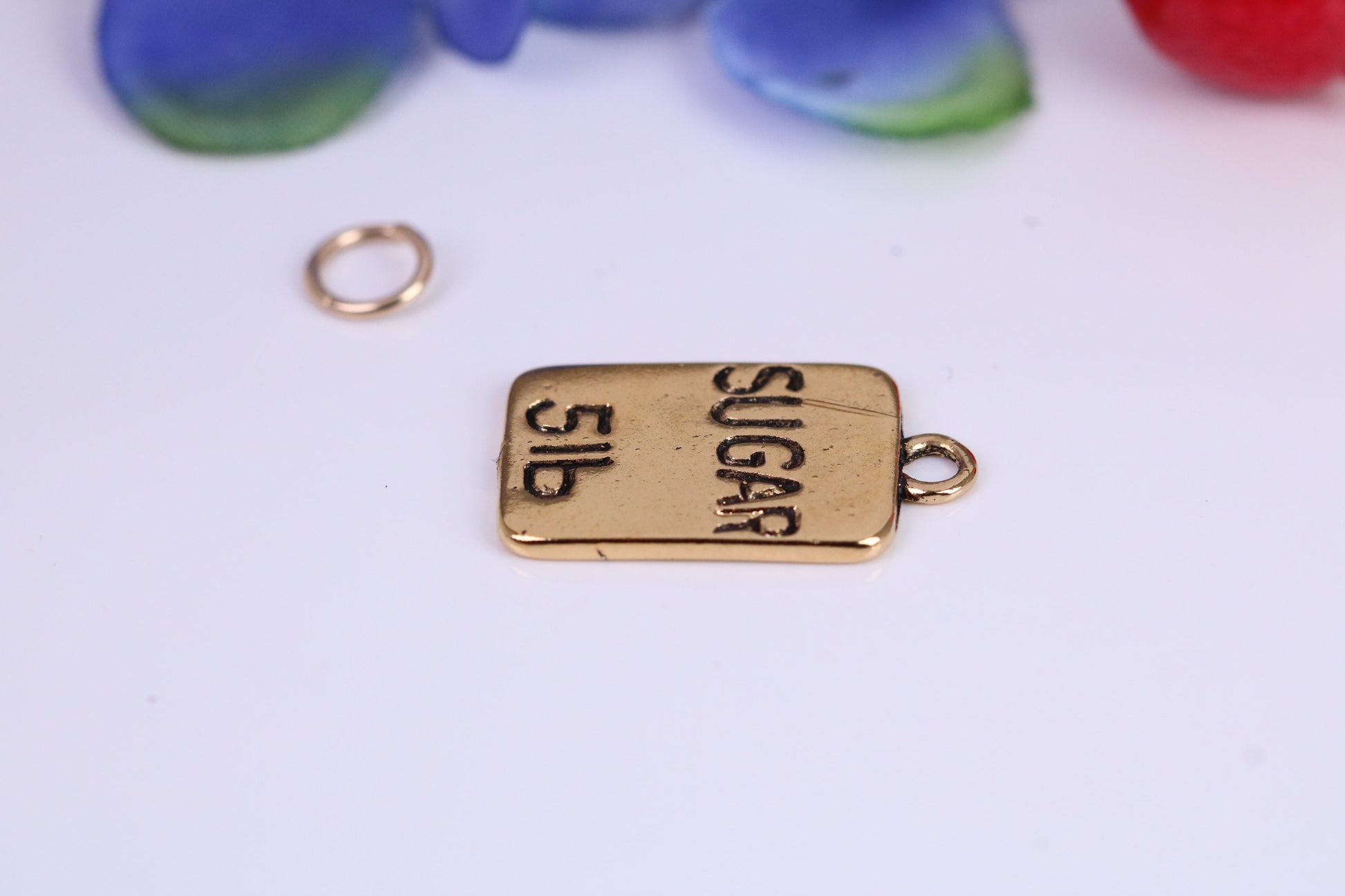 Bag of Sugar Charm, Traditional Charm, Made from Solid Cast Yellow Gold, British Hallmarked