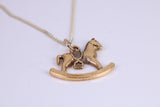 Rocking Horse Necklace, made from solid Cast Yellow Gold, British Hallmarked