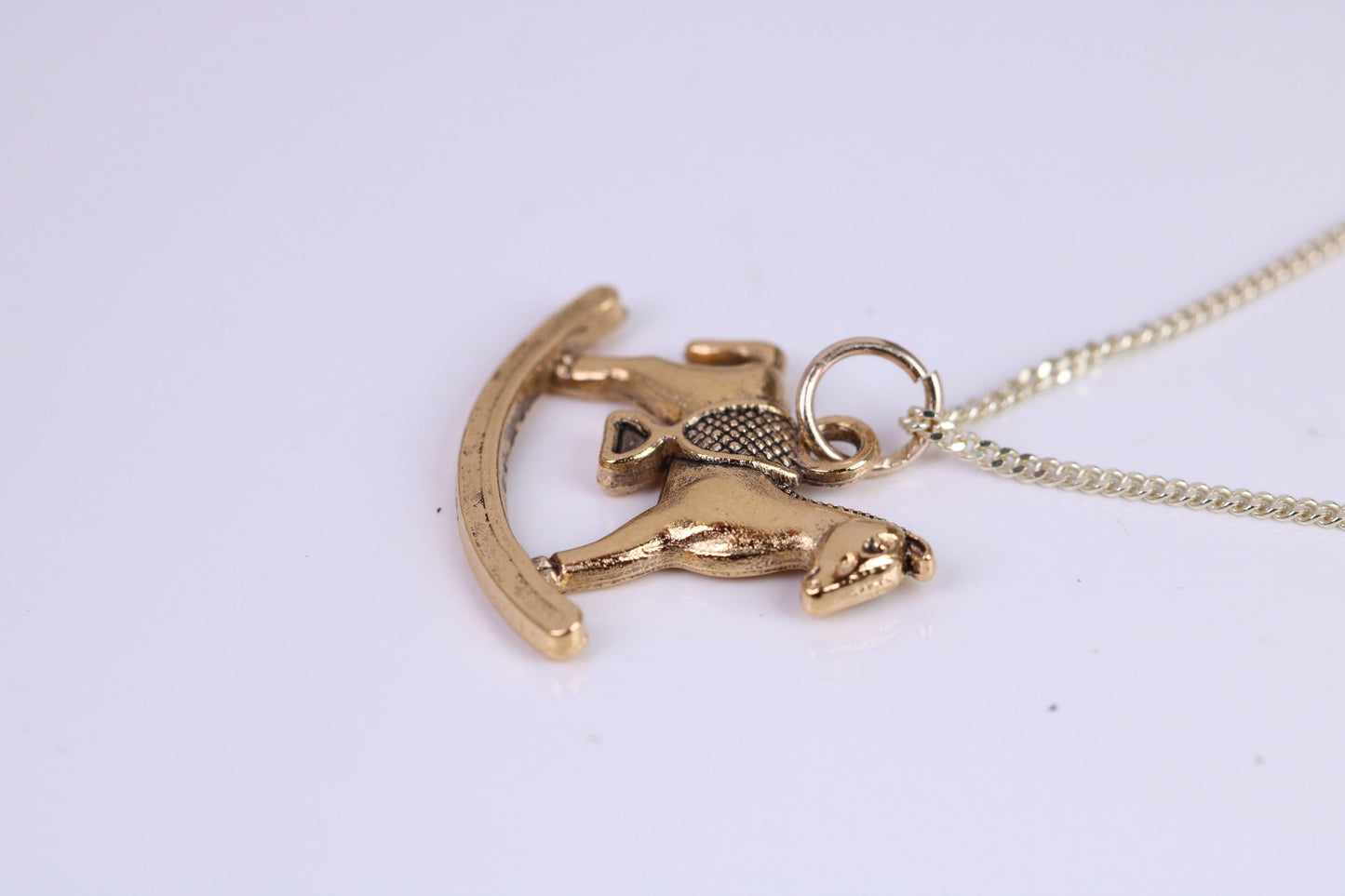 Rocking Horse Necklace, made from solid Cast Yellow Gold, British Hallmarked