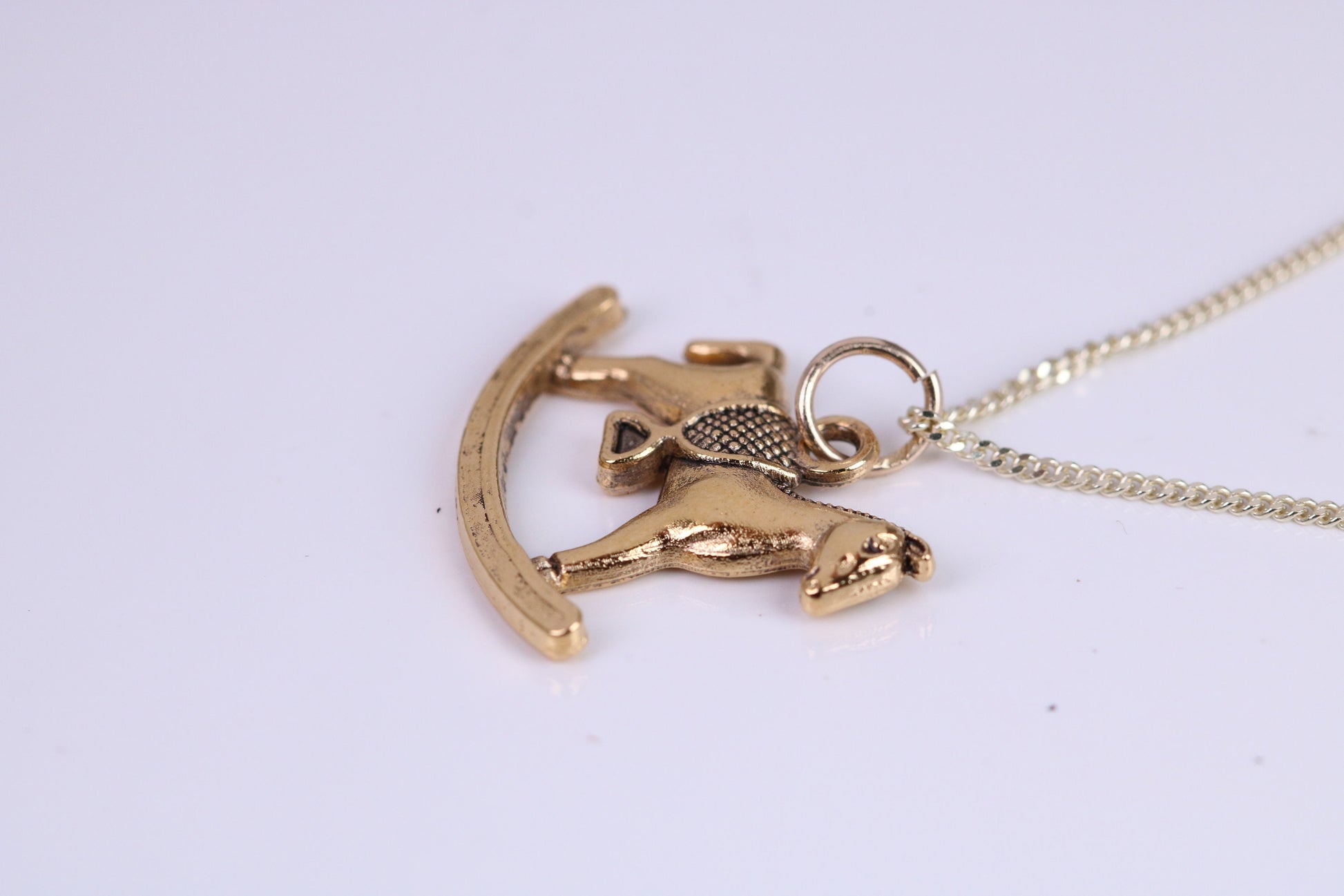 Rocking Horse Necklace, made from solid Cast Yellow Gold, British Hallmarked