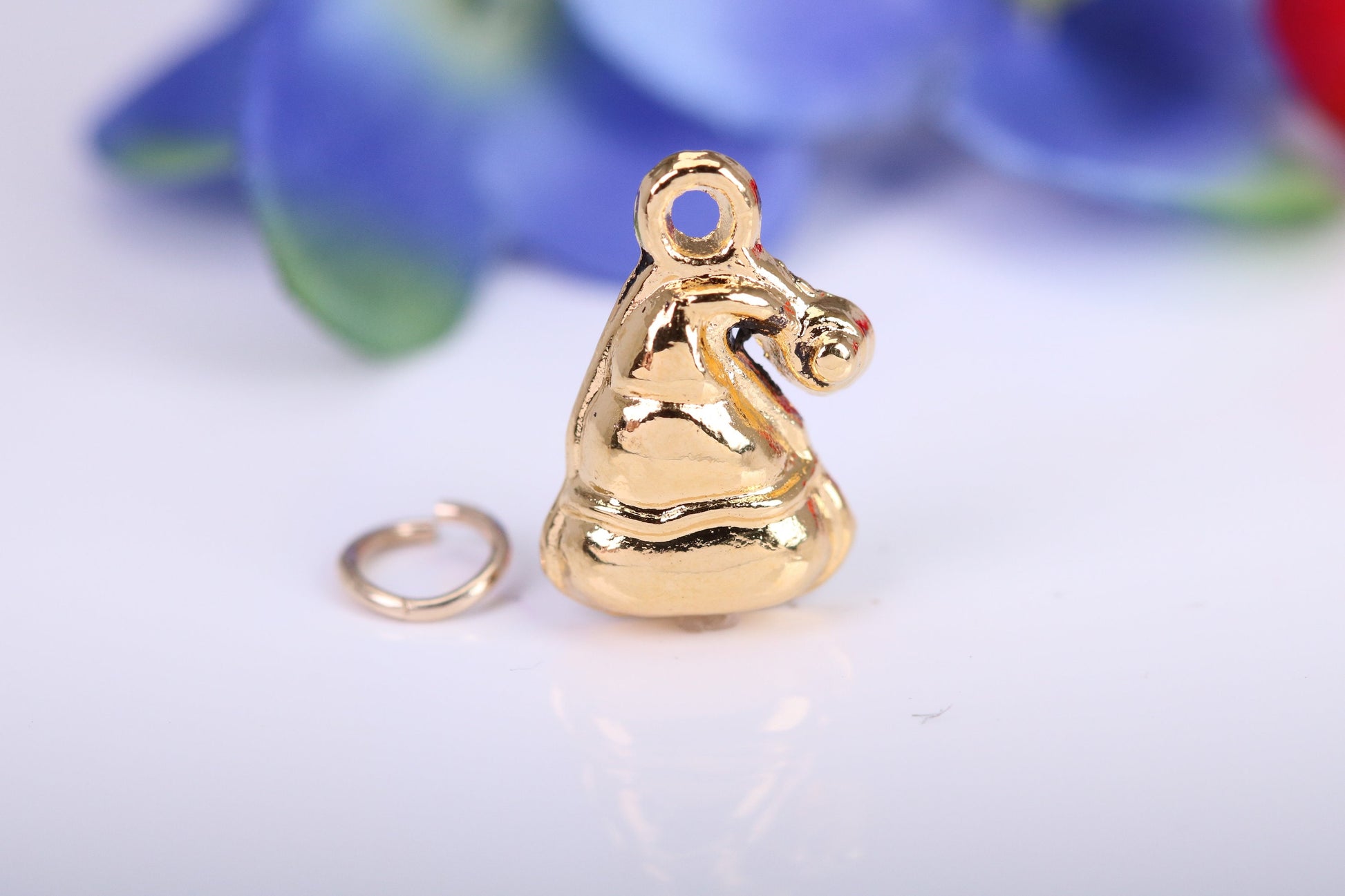 Santa's Hat Charm, Traditional Charm, Made from Solid Cast Yellow Gold, British Hallmarked