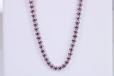 Pink Sapphire Coloured Cubic Zirconia set Necklace, made from solid Sterling Silver