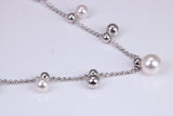 Pearl and Bead Necklace made from Sterling Silver