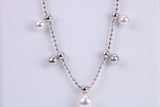 Pearl and Bead Necklace made from Sterling Silver