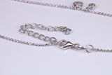 Diamond White Cubic Zirconia set Necklace, made from solid Sterling Silver