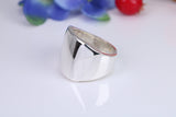 Very very large substantial and very heavy signet ring, made from solid cast silver, British Hallmarked