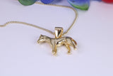 Horse Necklace, Made from solid Sterling Silver, 18ct Yellow Gold Plated