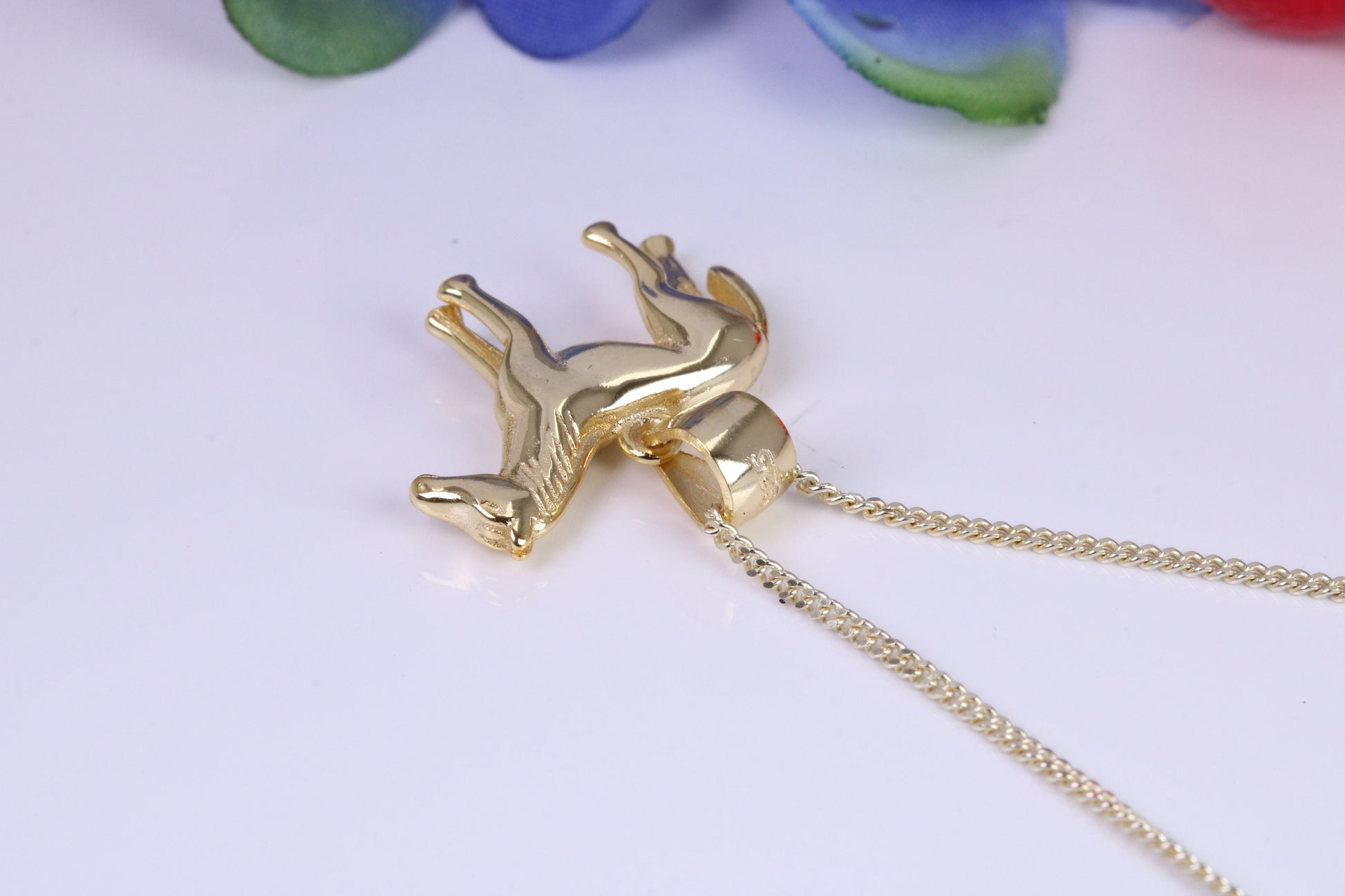 Horse Necklace, Made from solid Sterling Silver, 18ct Yellow Gold Plated