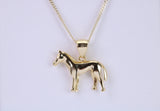 Horse Necklace, Made from solid Sterling Silver, 18ct Yellow Gold Plated