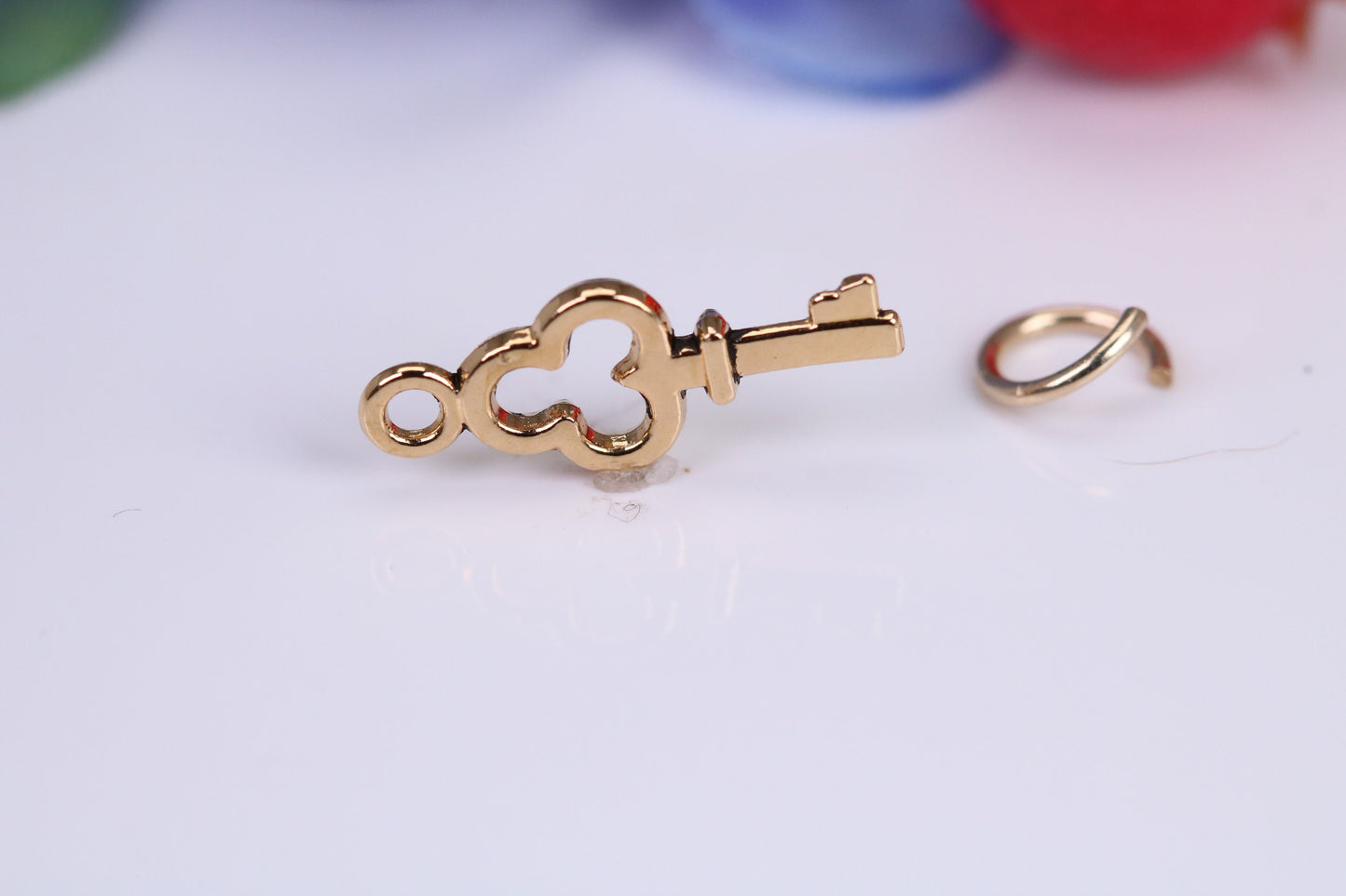 Key Charm, Traditional Charm, Made from Solid Cast Yellow Gold, British Hallmarked