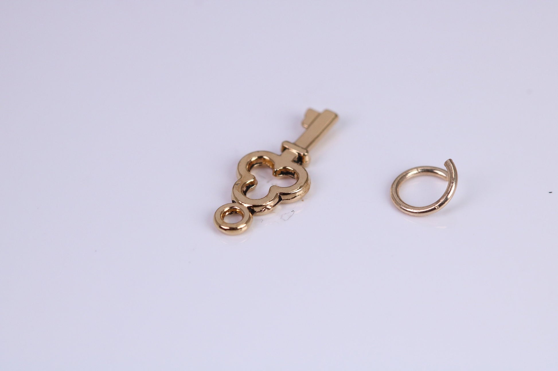 Key Charm, Traditional Charm, Made from Solid Cast Yellow Gold, British Hallmarked