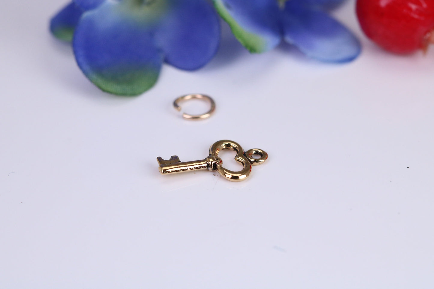 Key Charm, Traditional Charm, Made from Solid Cast Yellow Gold, British Hallmarked