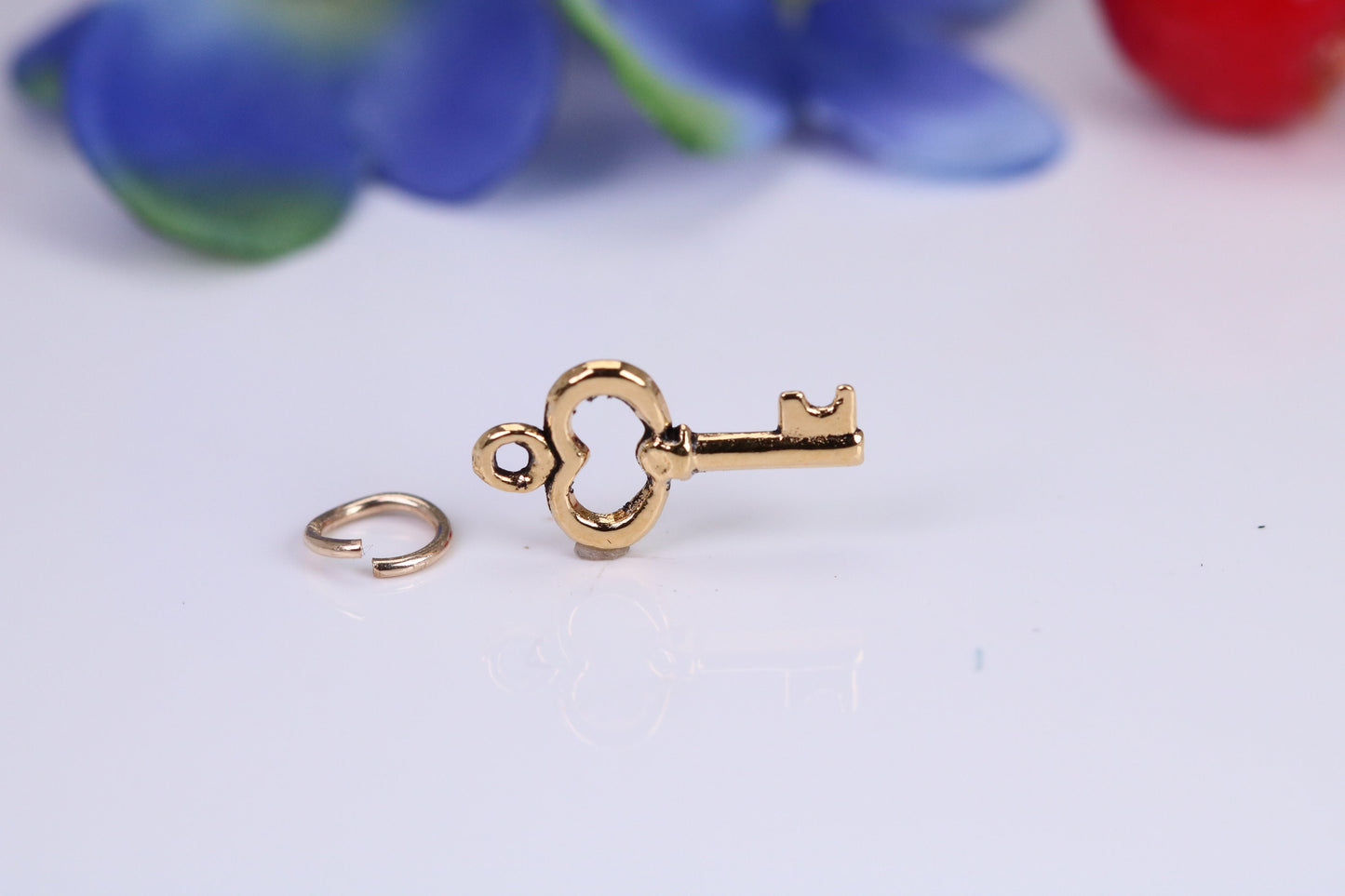 Key Charm, Traditional Charm, Made from Solid Cast Yellow Gold, British Hallmarked