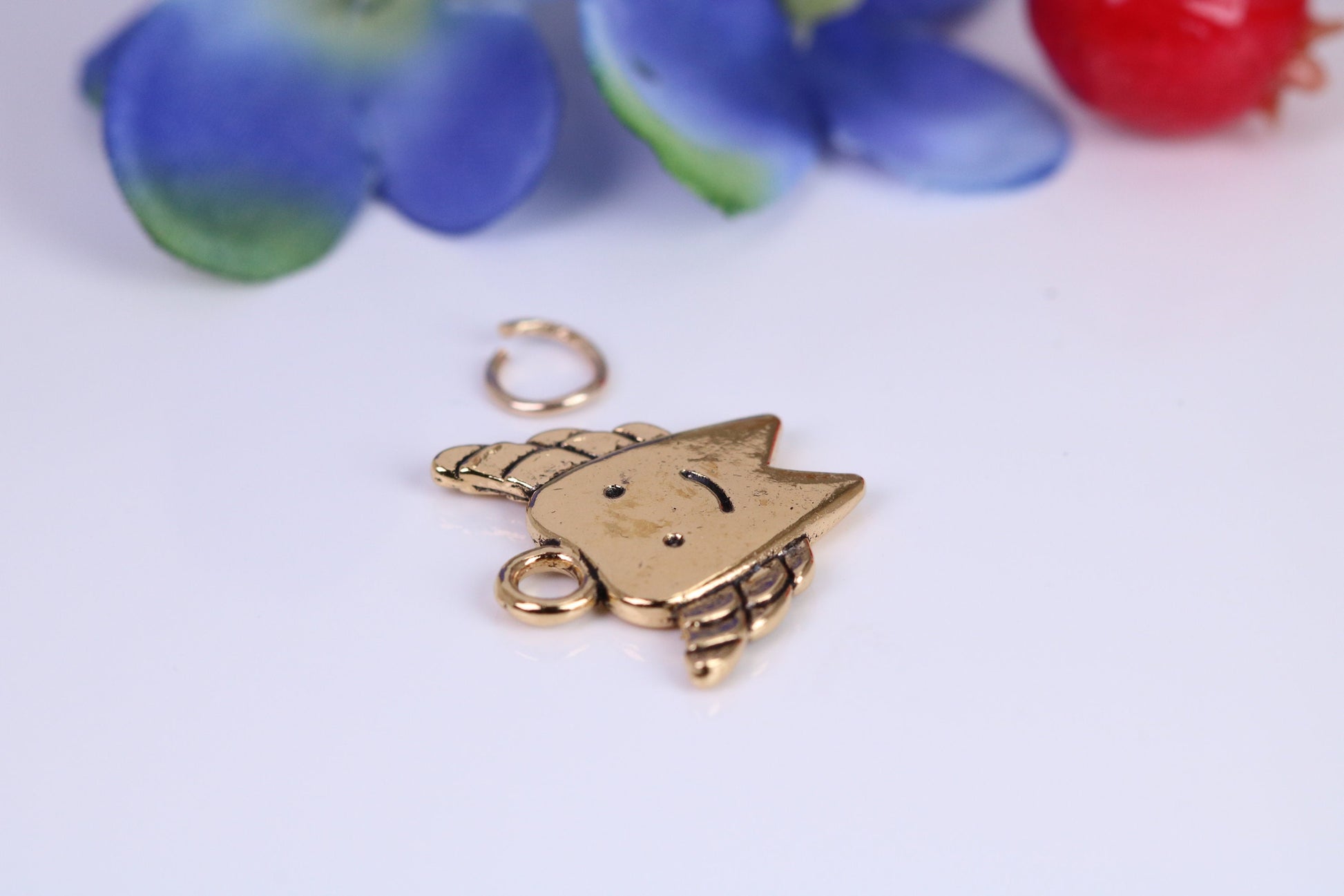 Tooth Fairy Charm, Traditional Charm, Made from Solid Cast Yellow Gold, British Hallmarked