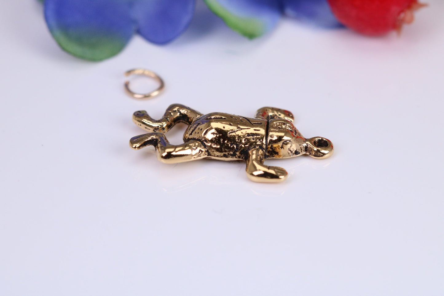 Large Frog Charm, Traditional Charm, Made from Solid Cast Yellow Gold, British Hallmarked