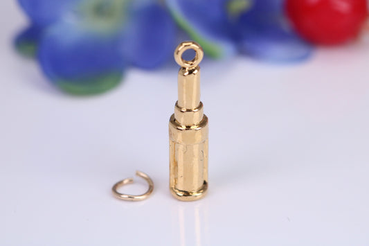 Telescope Charm, Traditional Charm, Made from Solid Cast Yellow Gold, British Hallmarked