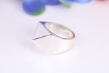 Small and heavy Pyramid ring, made from solid cast silver, British Hallmarked