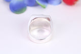 Small and heavy Pyramid ring, made from solid cast silver, British Hallmarked