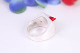 Small and heavy Pyramid ring, made from solid cast silver, British Hallmarked