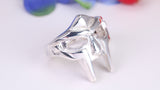 Mask Ring, made from solid cast Silver, British Hallmarked