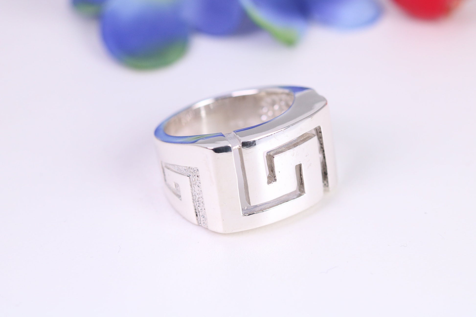 Large Abstract ring, made from solid cast sterling silver, British hallmarked