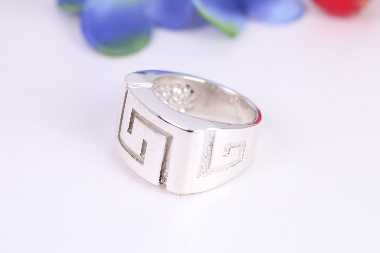 Large Abstract ring, made from solid cast sterling silver, British hallmarked