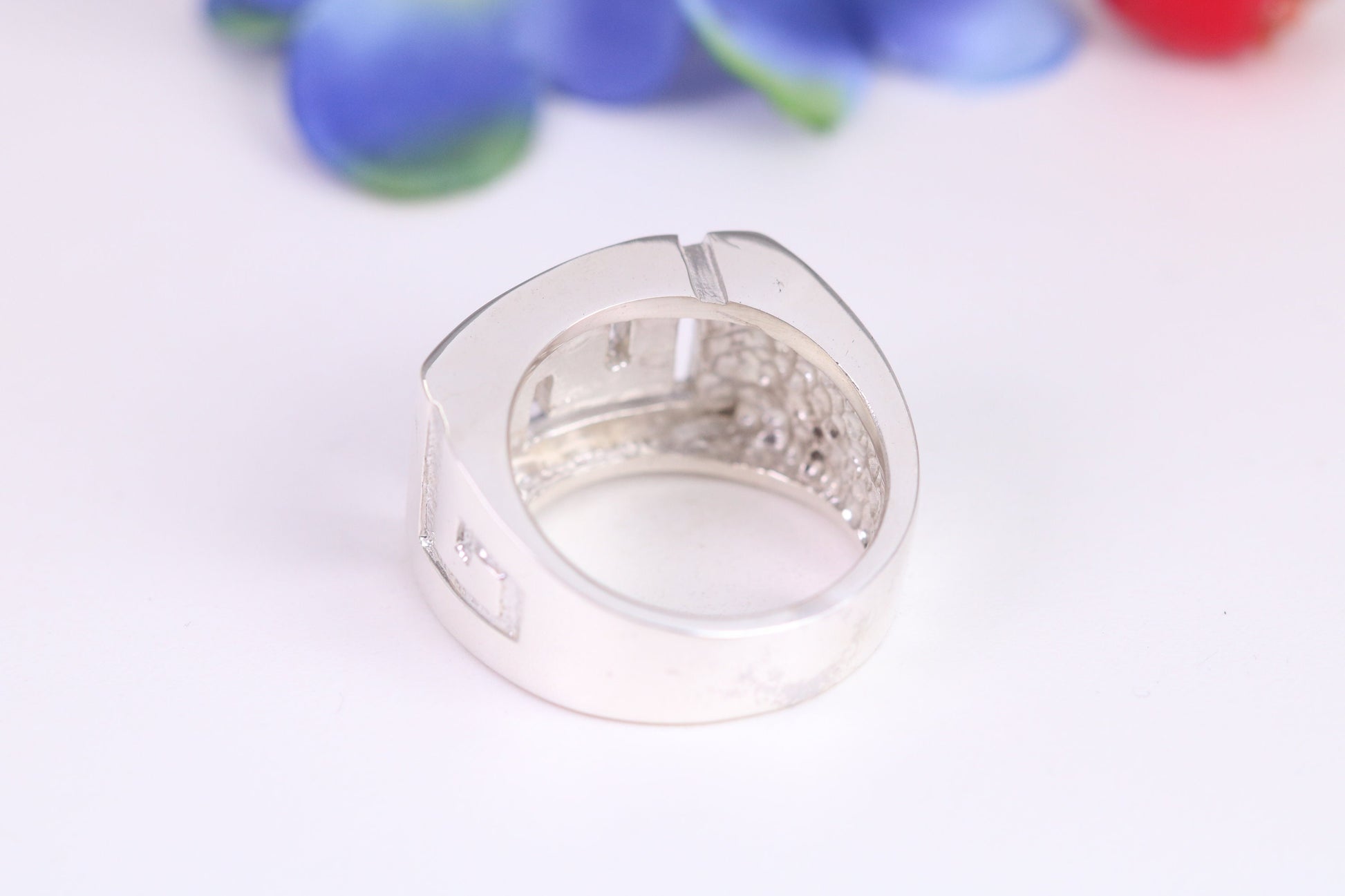 Large Abstract ring, made from solid cast sterling silver, British hallmarked