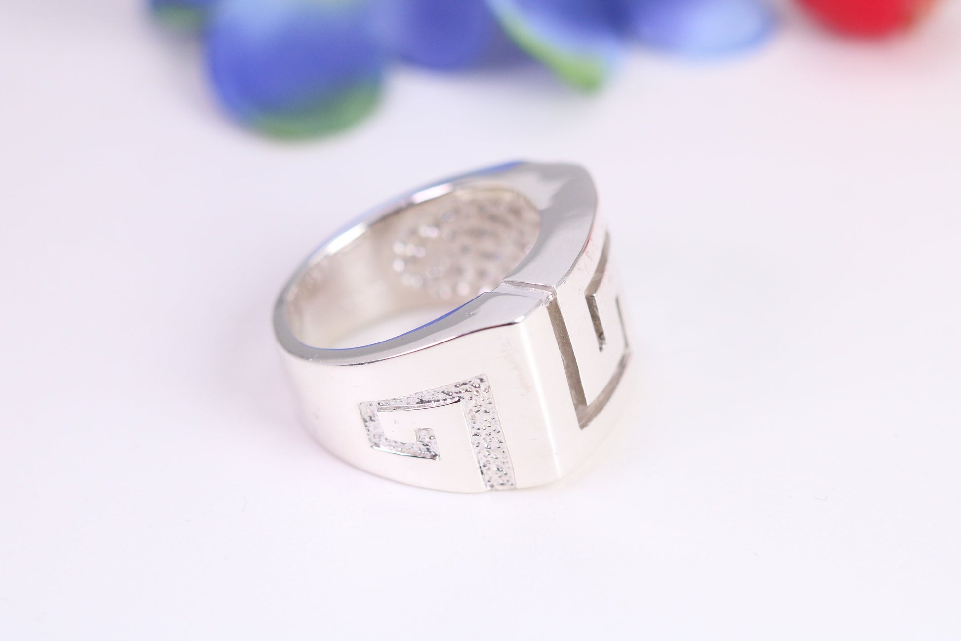 Large Abstract ring, made from solid cast sterling silver, British hallmarked