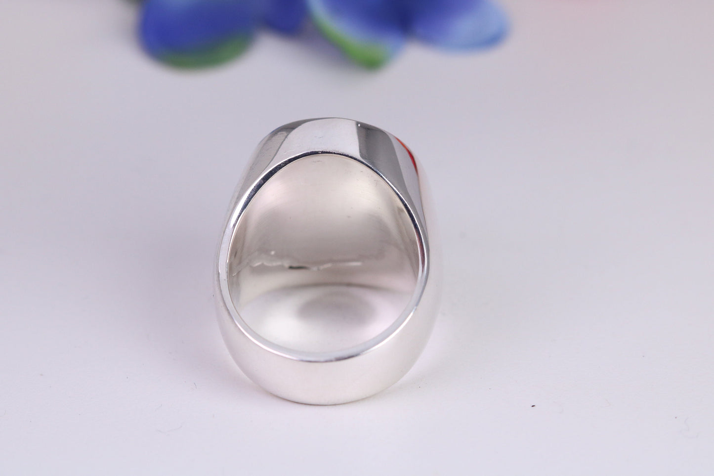 Large Oval Face Masonic ring, made from solid cast sterling silver, British hallmarked