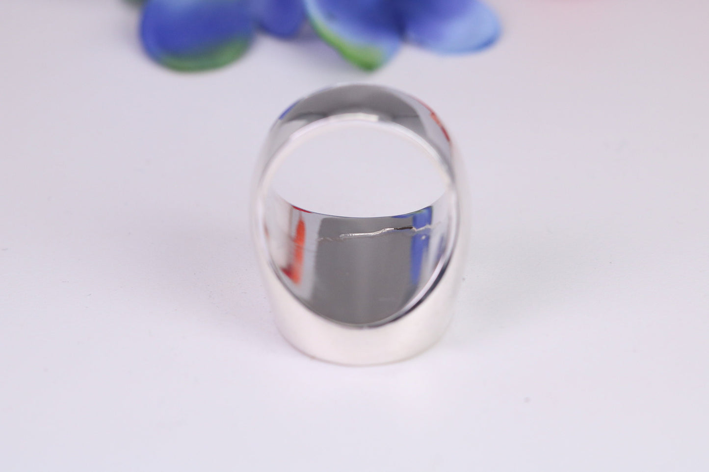 Large Oval Face Masonic ring, made from solid cast sterling silver, British hallmarked