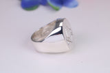Large Oval Face Masonic ring, made from solid cast sterling silver, British hallmarked