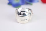 Large and very heavy Buckle ring, made from solid cast Silver, British hallmarked
