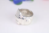 Large and very heavy Buckle ring, made from solid cast Silver, British hallmarked